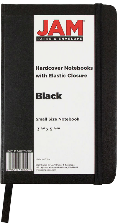 Black Small 3 3/4 x 5 5/8 Notebooks (100 Lined Pages)