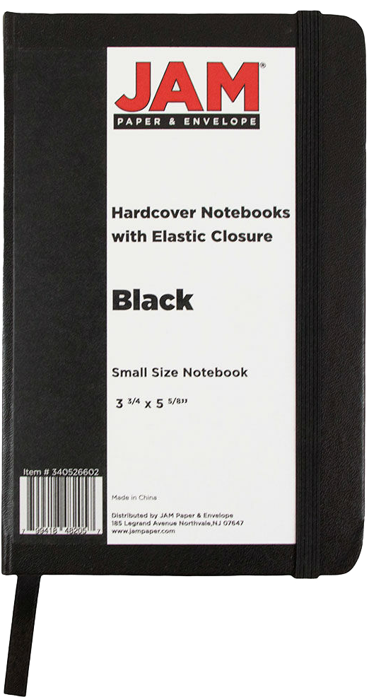 Black Small 3 3/4 x 5 5/8 Notebooks (100 Lined Pages)
