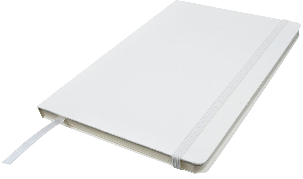 White Large 5 7/8 x 8 1/2 Notebooks (100 Lined Pages)