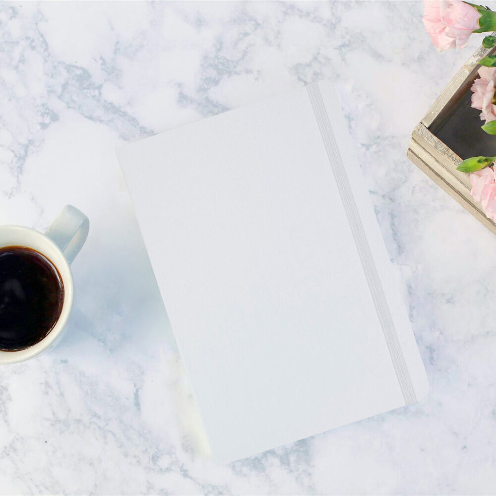 White Large 5 7/8 x 8 1/2 Notebooks (100 Lined Pages)