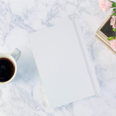 White Large 5 7/8 x 8 1/2 Notebooks (100 Lined Pages)