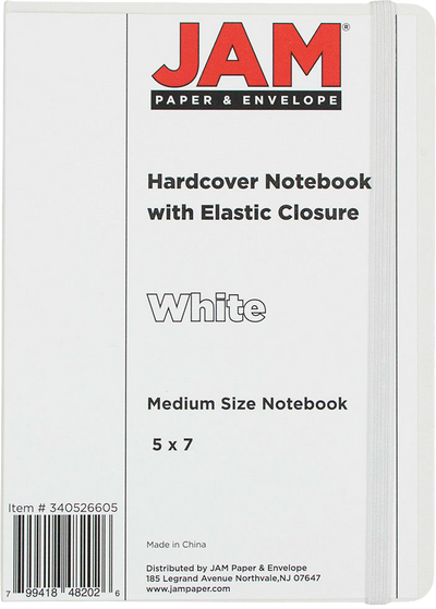 White Medium 5 x 7 Notebooks (100 Lined Pages)