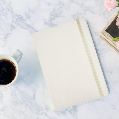 White Medium 5 x 7 Notebooks (100 Lined Pages)