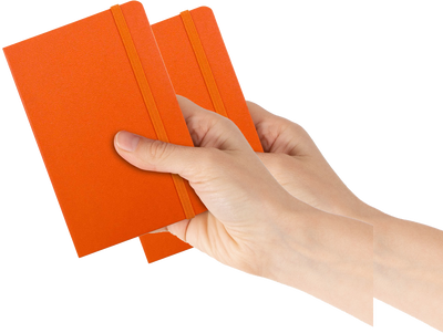 Sunburst Orange Travel Size 4 x 6 Notebooks (70 Dotted Pages)
