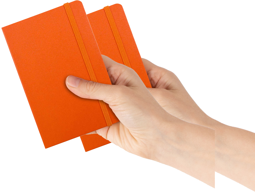 Sunburst Orange Travel Size 4 x 6 Notebooks (70 Dotted Pages)