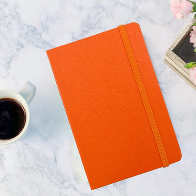 Sunburst Orange Travel Size 4 x 6 Notebooks (70 Dotted Pages)