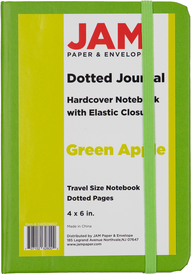 Green Apple Travel Size 4 x 6 Notebooks (70 Dotted Pages)