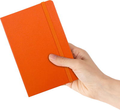 Sunburst Orange Large 5 7/8 x 8 1/2 Notebooks (70 Dotted Pages)