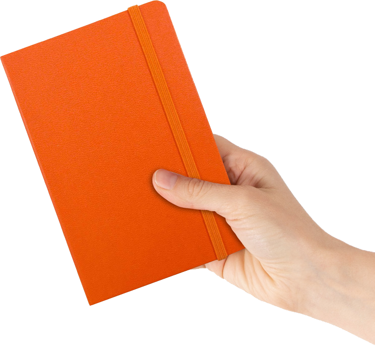 Sunburst Orange Large 5 7/8 x 8 1/2 Notebooks (70 Dotted Pages)