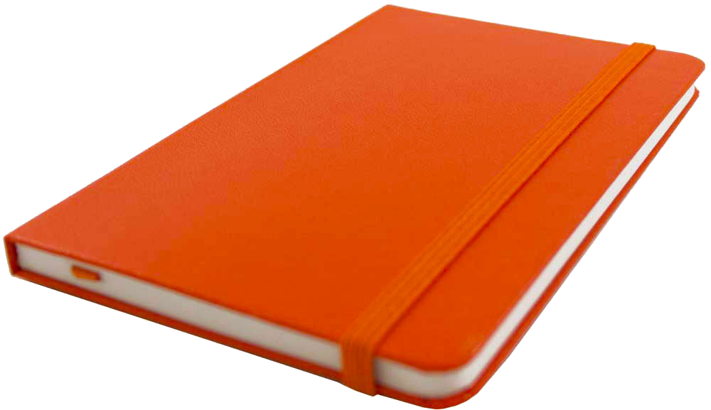 Sunburst Orange Large 5 7/8 x 8 1/2 Notebooks (70 Dotted Pages)