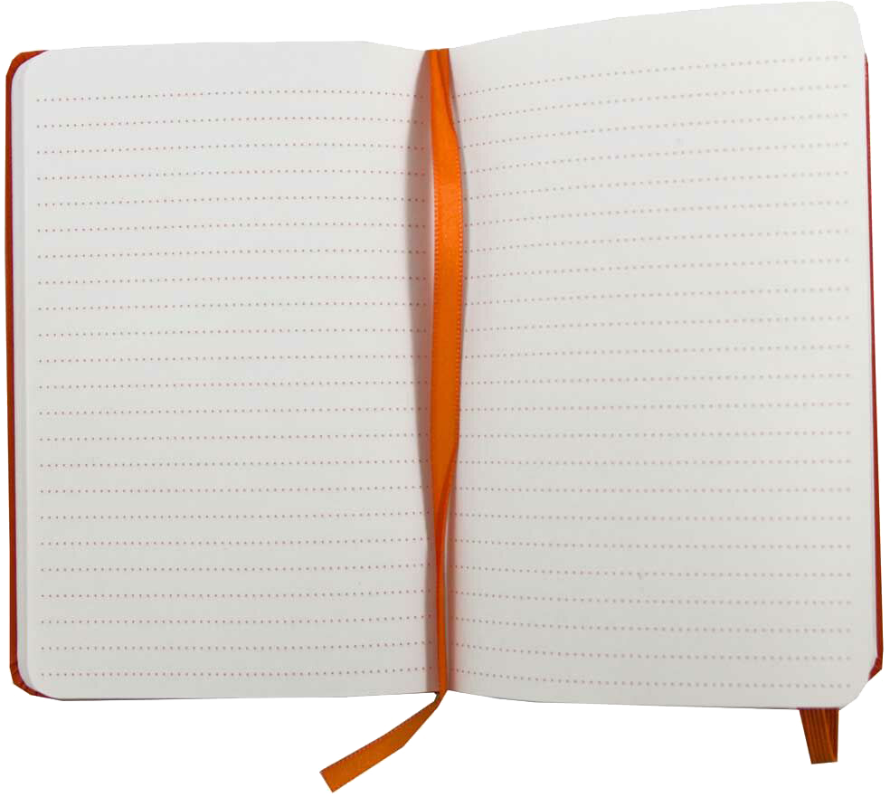 Sunburst Orange Large 5 7/8 x 8 1/2 Notebooks (70 Dotted Pages)