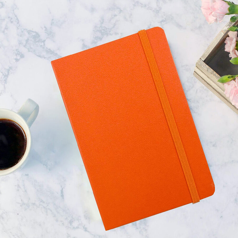 Sunburst Orange Large 5 7/8 x 8 1/2 Notebooks (70 Dotted Pages)