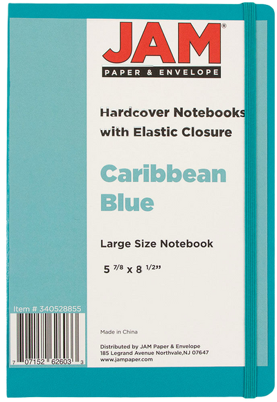 Caribbean Blue Large 5 7/8 x 8 1/2 Notebooks (70 Dotted Pages)