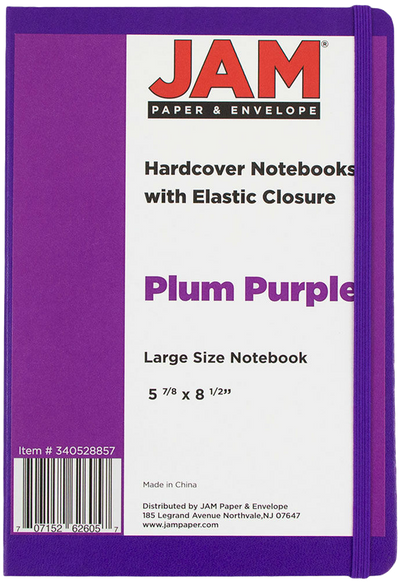 Plum Purple Large 5 7/8 x 8 1/2 Notebooks (70 Dotted Pages)