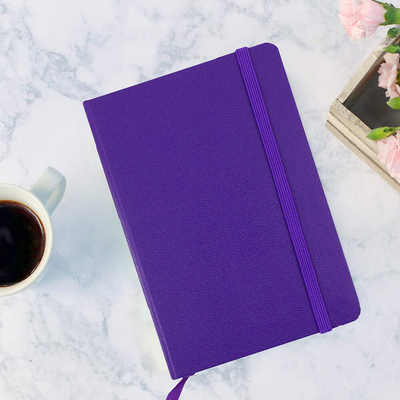 Plum Purple Large 5 7/8 x 8 1/2 Notebooks (70 Dotted Pages)