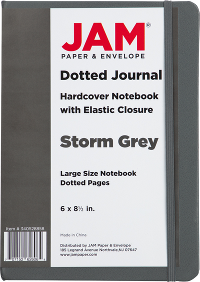 Storm Gray Large 6 x 8 1/2 Notebooks (70 Dotted Pages)