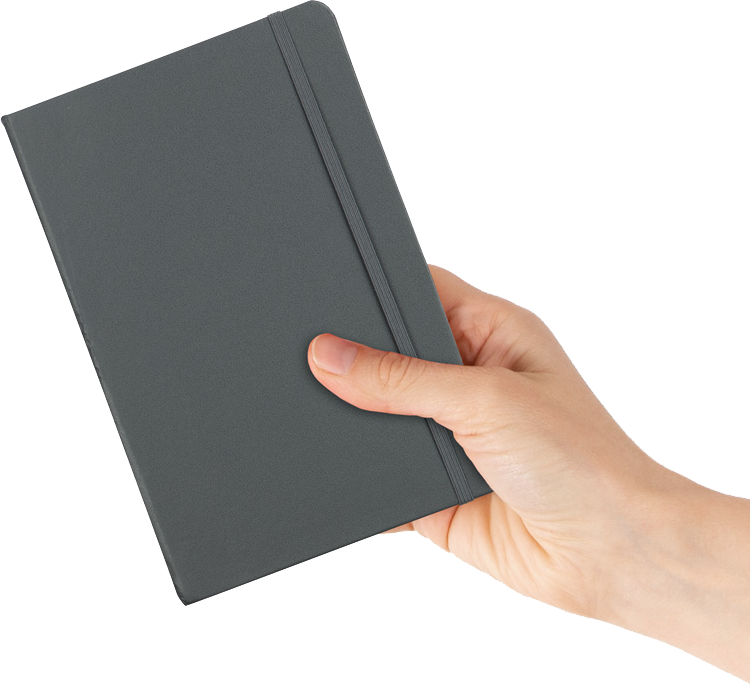Storm Gray Large 6 x 8 1/2 Notebooks (70 Dotted Pages)