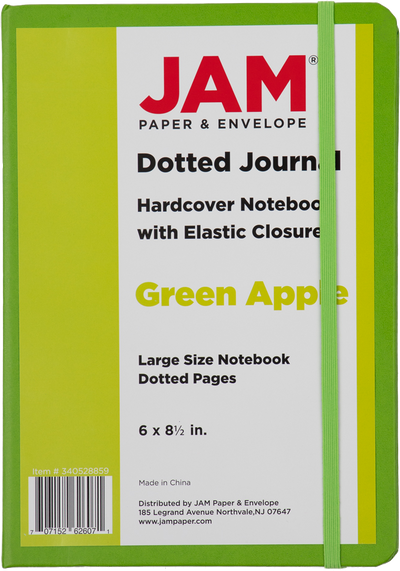 Green Apple Large 5 7/8 x 8 1/2 Notebooks (70 Dotted Pages)