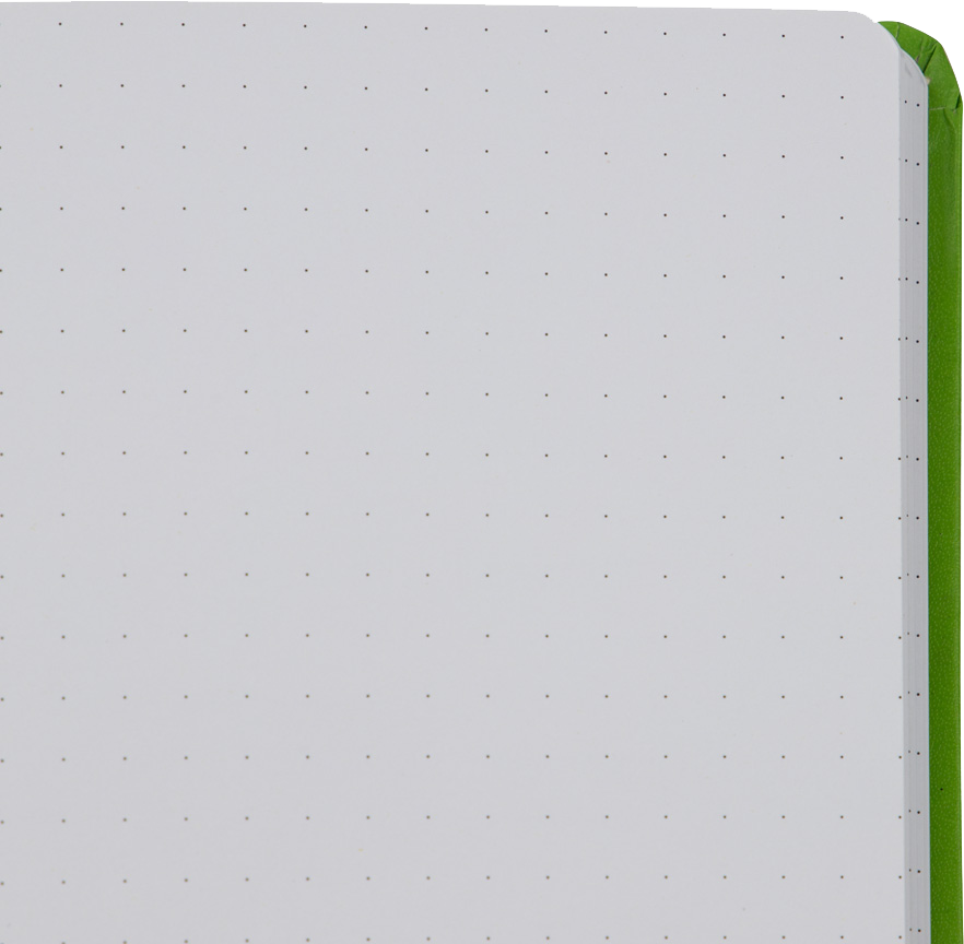 Green Apple Large 5 7/8 x 8 1/2 Notebooks (70 Dotted Pages)
