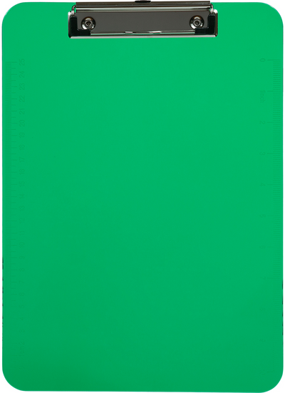 Green 9 x 13 Plastic Clipboards