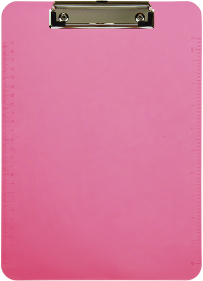 Pink 9 x 13 Plastic Clipboards