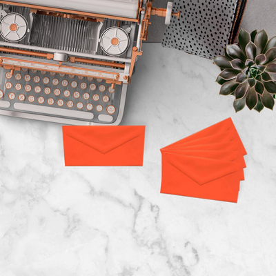 Mandarin Orange 24lb #7 3/4 Monarch Envelopes (3 7/8 x 7 1/2)