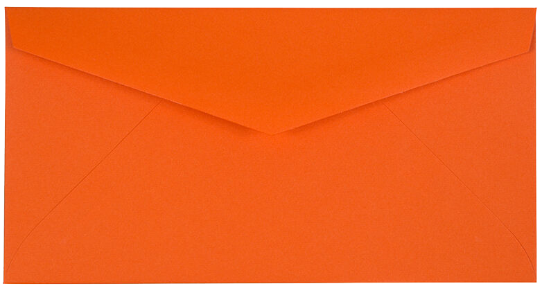 Mandarin Orange 24lb #7 3/4 Monarch Envelopes (3 7/8 x 7 1/2)