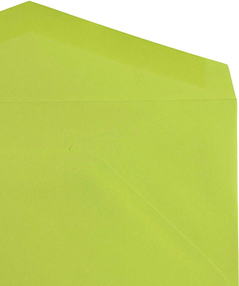 Wasabi Lime Green 24lb #7 3/4 Monarch Envelopes (3 7/8 x 7 1/2)