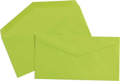 Wasabi Lime Green 24lb #7 3/4 Monarch Envelopes (3 7/8 x 7 1/2)