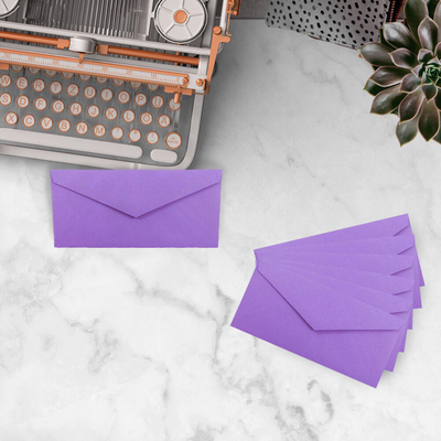 Violet Grape Purple 24lb #7 3/4 Monarch Envelopes (3 7/8 x 7 1/2)