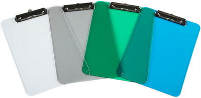 Assorted Industrial Letter Plastic Clipboards (9 x 12 1/2) - 4 Pack