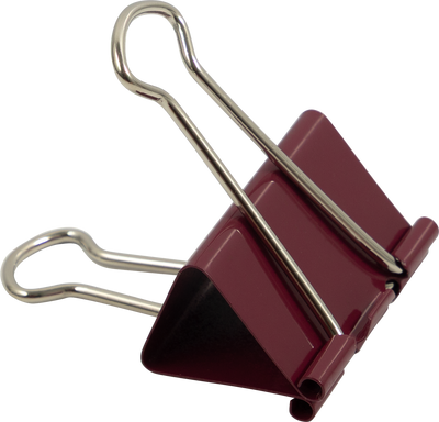 Burgundy Large 41mm Binder Clips - 12 Pack