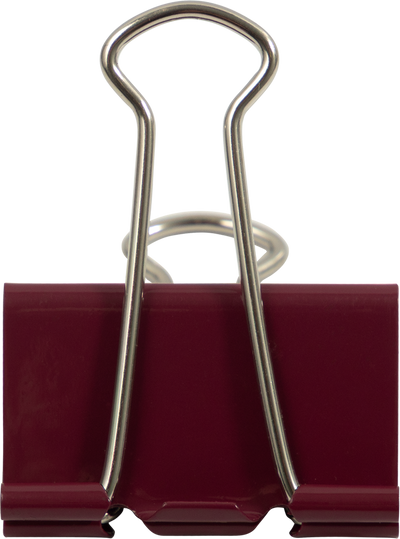 Burgundy Large 41mm Binder Clips - 12 Pack