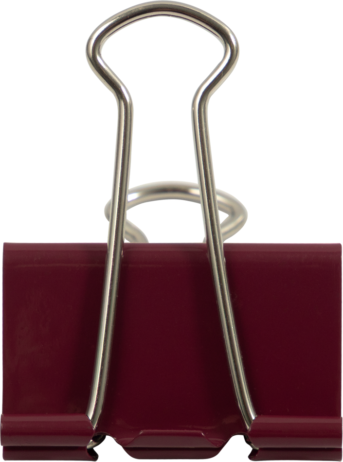 Burgundy Large 41mm Binder Clips - 12 Pack