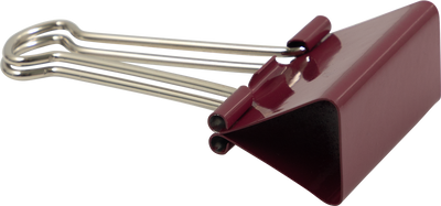 Burgundy Large 41mm Binder Clips - 12 Pack