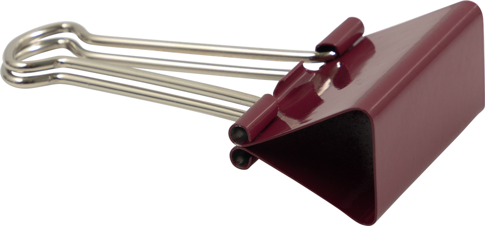 Burgundy Large 41mm Binder Clips - 12 Pack