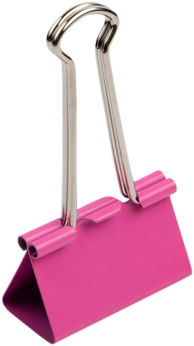 Pink Large 41mm Binder Clips - 12 Pack