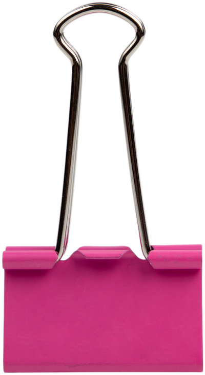 Pink Large 41mm Binder Clips - 12 Pack