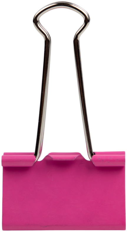 Pink Large 41mm Binder Clips - 12 Pack