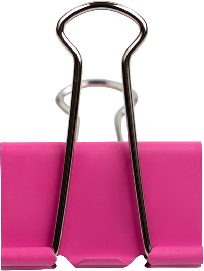 Pink Large 41mm Binder Clips - 12 Pack