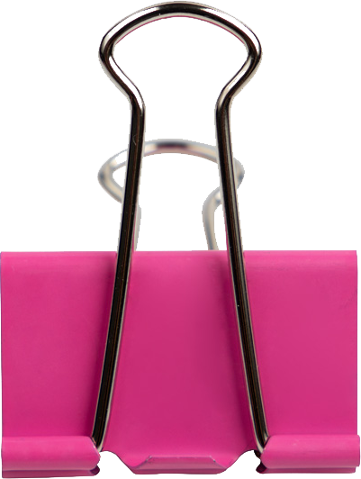 Pink Large 41mm Binder Clips - 12 Pack
