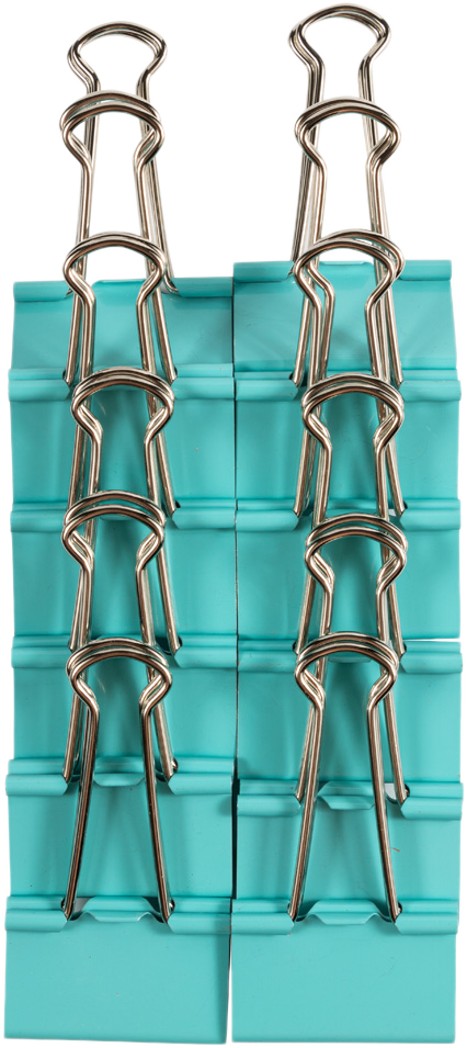 Teal Large 41mm Binder Clips - 12 Pack