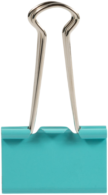 Teal Large 41mm Binder Clips - 12 Pack