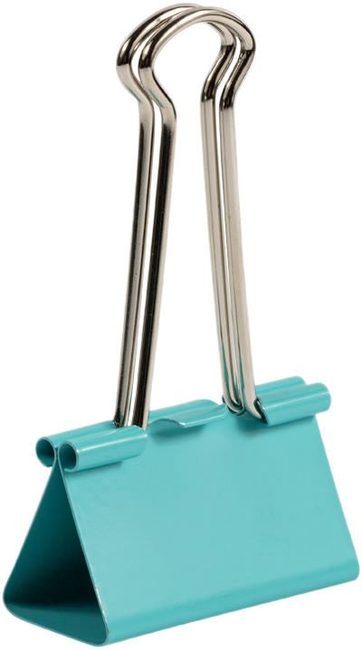 Teal Large 41mm Binder Clips - 12 Pack
