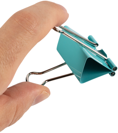 Teal Large 41mm Binder Clips - 12 Pack