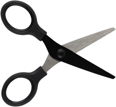 Black Mini Soft Grip Scissors