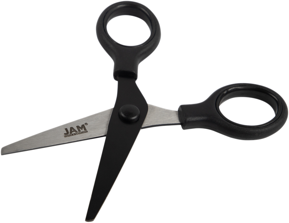 Black Mini Soft Grip Scissors