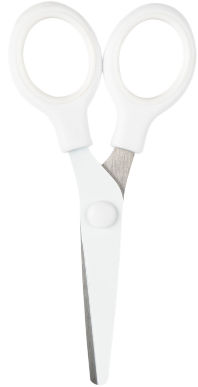 White Mini Soft Grip Scissors