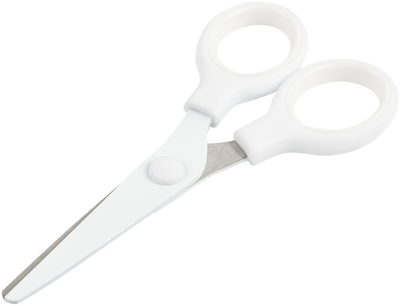 White Mini Soft Grip Scissors