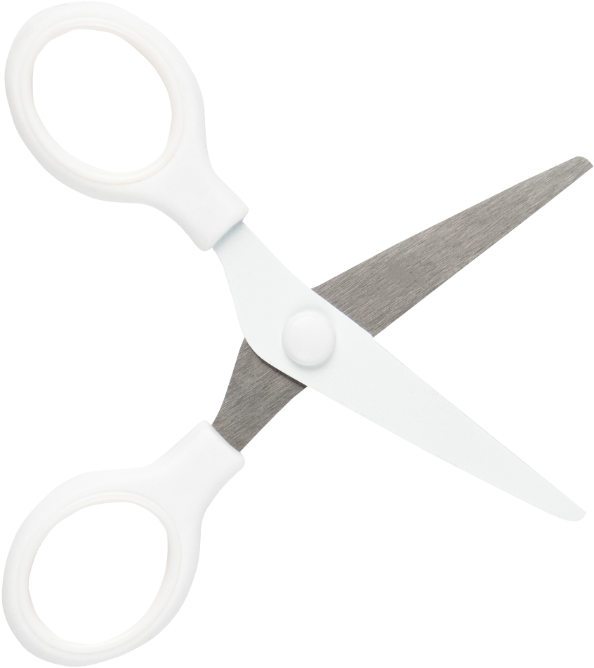White Mini Soft Grip Scissors